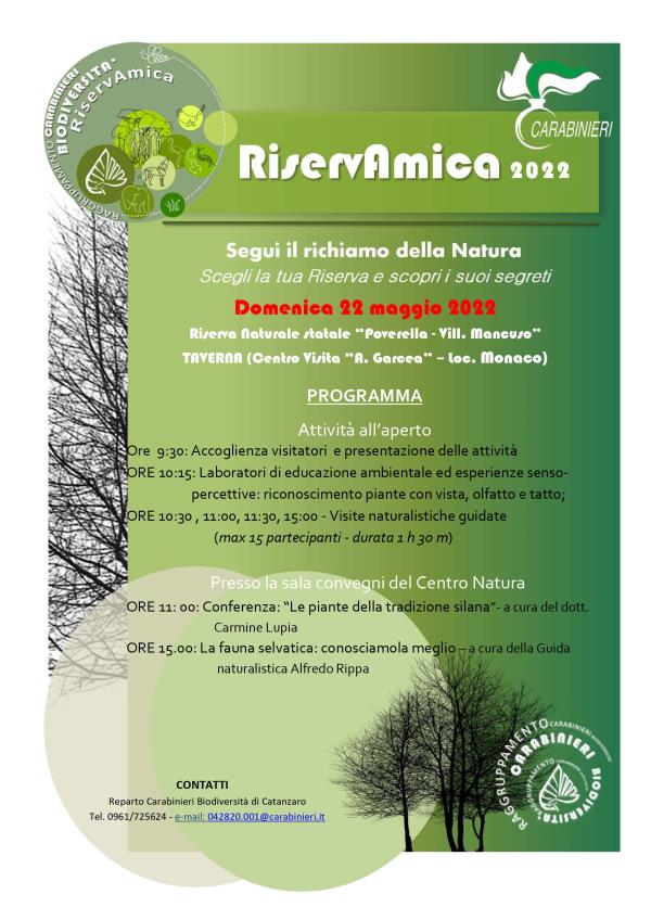 RiservAmica 2022, domenica in Sila i Carabinieri forestali aprono le visite alle riserve naturali images RiservAmica 2022, domenica in Sila i Carabinieri forestali aprono le visite alle riserve naturali