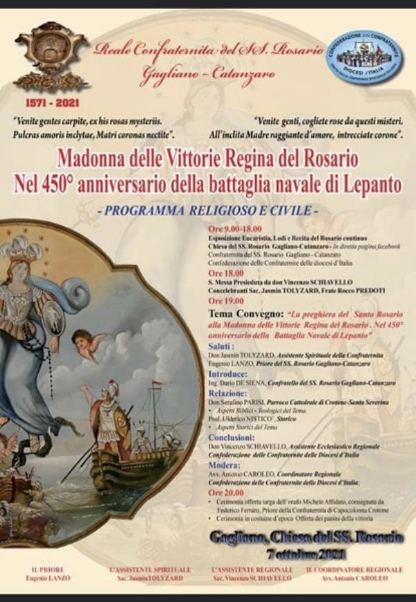 Catanzaro. A Gagliano al via i festeggiamenti in onore della Beata Vergine del SS. Rosario
images Catanzaro. A Gagliano al via i festeggiamenti in onore della Beata Vergine del SS. Rosario