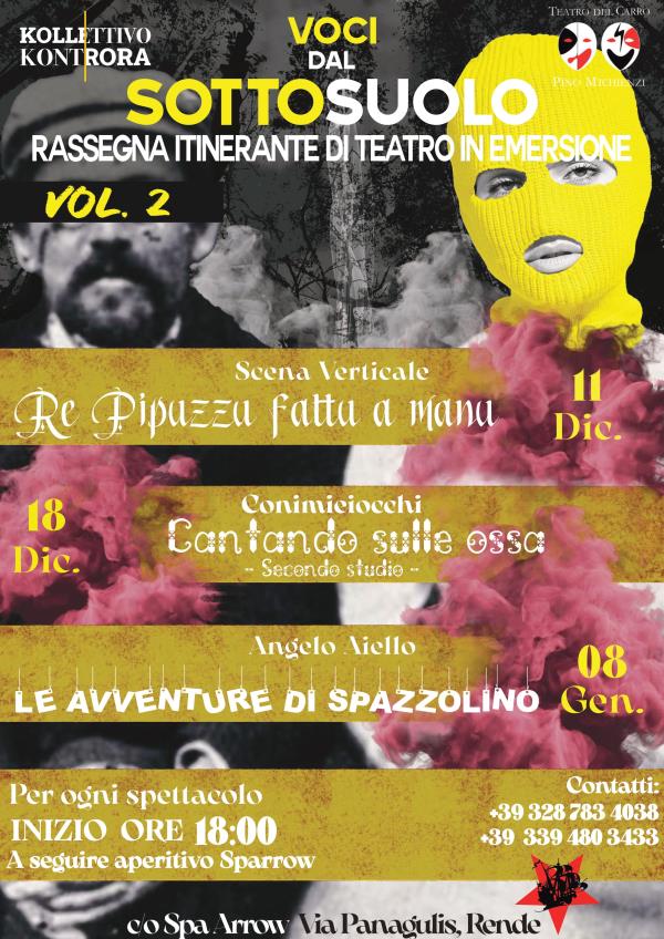 images “Voci dal sottosuolo vol.2”, allo SpA Arrow di Rende ritorna la rassegna itinerante di teatro in emersione