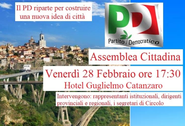 images Assemblea cittadina del Pd venerdì a Catanzaro: "Una nuova idea di città"