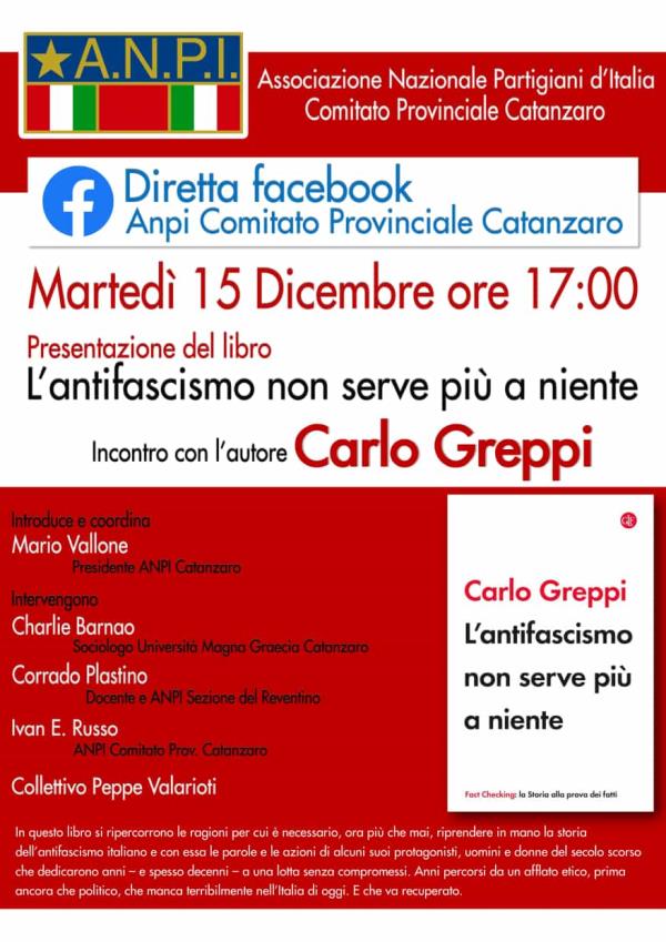 L'Anpi presenta in diretta facebook “L'antifascismo non serve più a niente” di Carlo Greppi images L'Anpi presenta in diretta facebook “L'antifascismo non serve più a niente” di Carlo Greppi