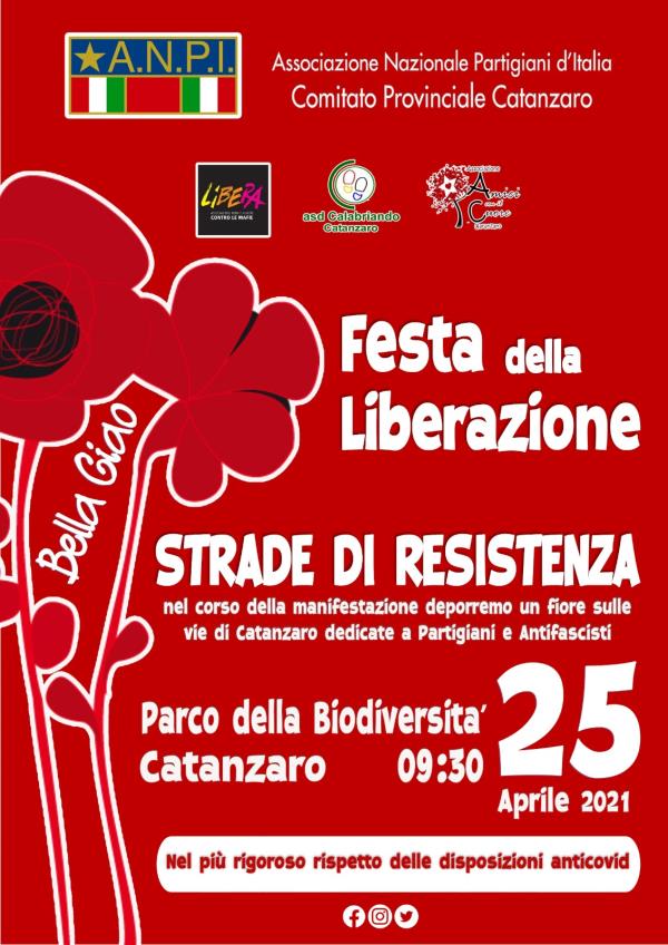 25 aprile. L'Anpi Catanzaro sarà al Parco della Biodiversità e deporrà un fiore sulle vie dedicate ai partigiani images 25 aprile. L'Anpi Catanzaro sarà al Parco della Biodiversità e deporrà un fiore sulle vie dedicate ai partigiani