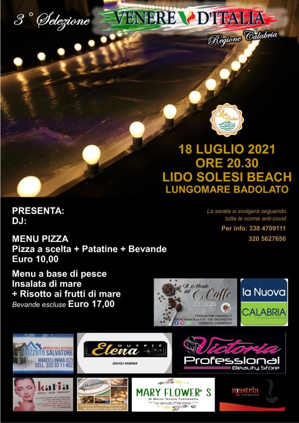 Badolato. Il 18 luglio la terza selezione calabrese per il concorso di bellezza "Venere d'Italia" images Badolato. Il 18 luglio la terza selezione calabrese per il concorso di bellezza "Venere d'Italia"