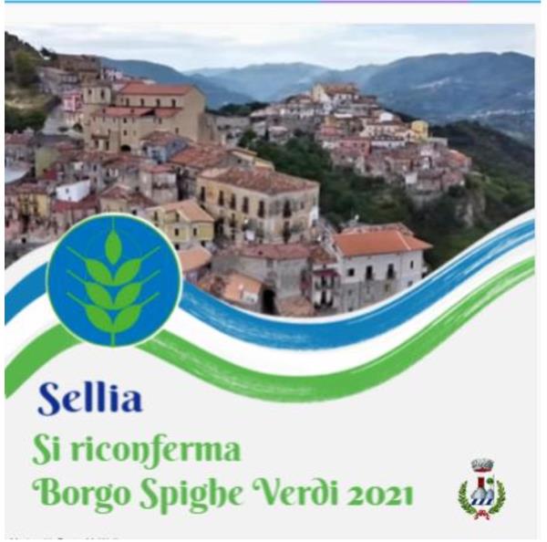 Sostenibilità ambientale. Sellia si riconferma "Borgo Spighe Verdi" anche per il 2021 images Sostenibilità ambientale. Sellia si riconferma "Borgo Spighe Verdi" anche per il 2021