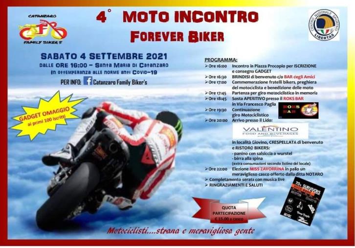 images Catanzaro. Domani il IV Moto Incontro per commemorare i motociclisti defunti (IL PROGRAMMA)