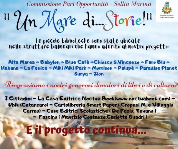images Sellia Marina. Non solo d'estate: il progetto "Un Mare di...Storie" proseguirà anche nei mesi invernali