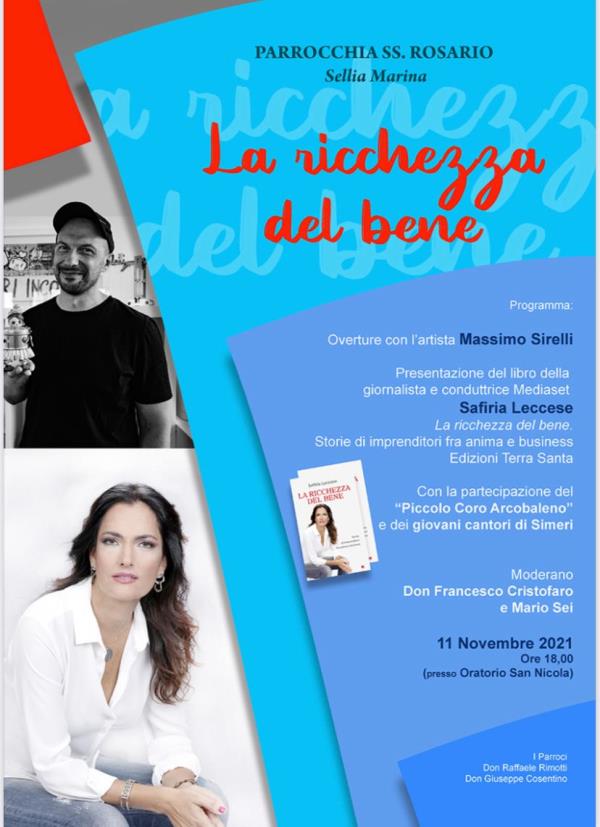 images Libri e cultura. La giornalista Safiria Leccese domani a Sellia Marina per parlare de “La ricchezza del bene” 