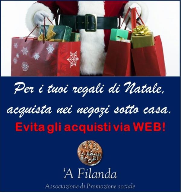 Catanzaro. Commercio, Ventura ('A Filanda): "Comprare online? No Grazie! Questo Natale i miei acquisti li faccio nei negozi sotto casa" images Catanzaro. Commercio, Ventura ('A Filanda): "Comprare online? No Grazie! Questo Natale i miei acquisti li faccio nei negozi sotto casa"