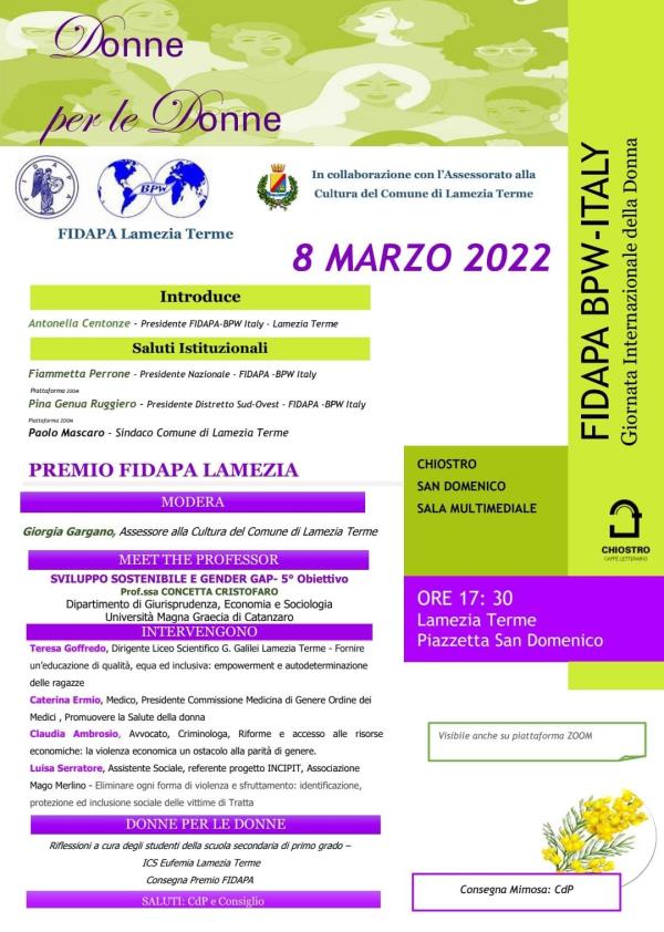 images Lamezia Terme. "Donne per le Donne": l'omaggio della Fidapa in collaborazione con il Comune  