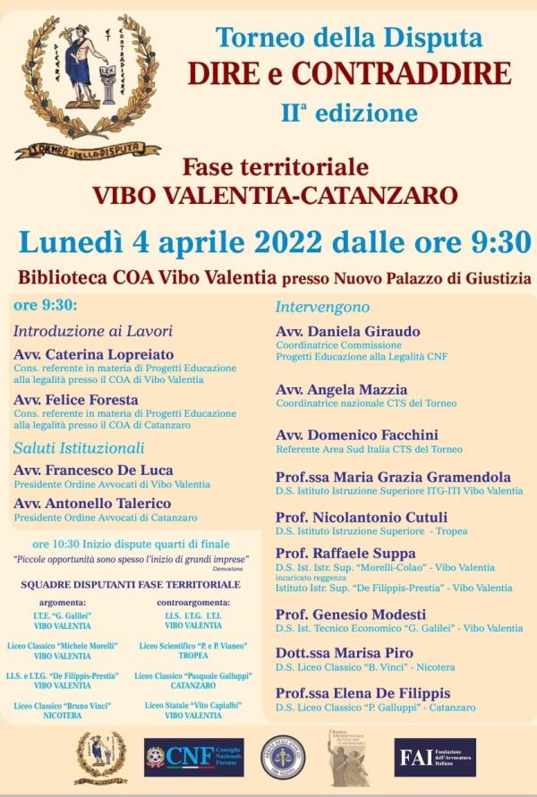 Torneo della Disputa "Dire e Contraddire", gli studenti del Liceo Galluppi di Catanzaro volano in semifinale images Torneo della Disputa "Dire e Contraddire", gli studenti del Liceo Galluppi di Catanzaro volano in semifinale