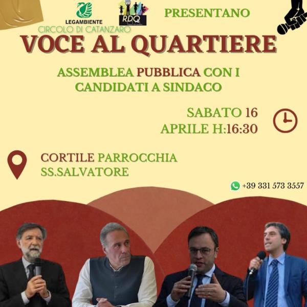 Voce al quartiere: sabato 16 l'incontro pubblico tra i cittadini di rione De Filippis ed i candidati a sindaco di Catanzaro images Voce al quartiere: sabato 16 l'incontro pubblico tra i cittadini di rione De Filippis ed i candidati a sindaco di Catanzaro