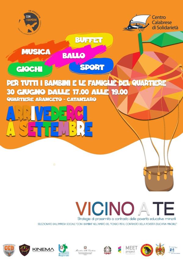 Catanzaro, il progetto “Vicino a te…” saluta con un pomeriggio di attività e dà l’arrivederci a settembre images Catanzaro, il progetto “Vicino a te…” saluta con un pomeriggio di attività e dà l’arrivederci a settembre