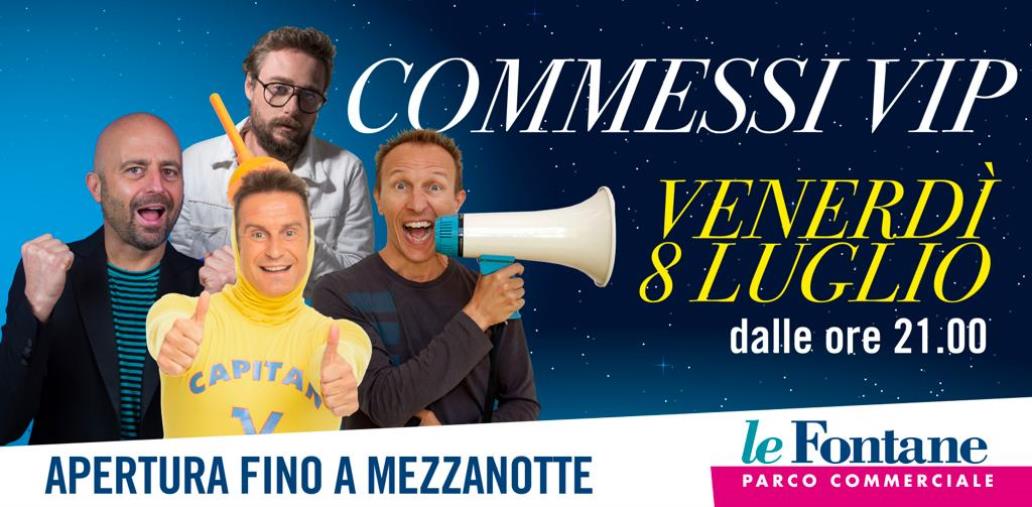 Al Parco Commerciale "Le Fontane" una notte di shopping tra i Vip di "Striscia la Notizia" images Al Parco Commerciale "Le Fontane" una notte di shopping tra i Vip di "Striscia la Notizia"