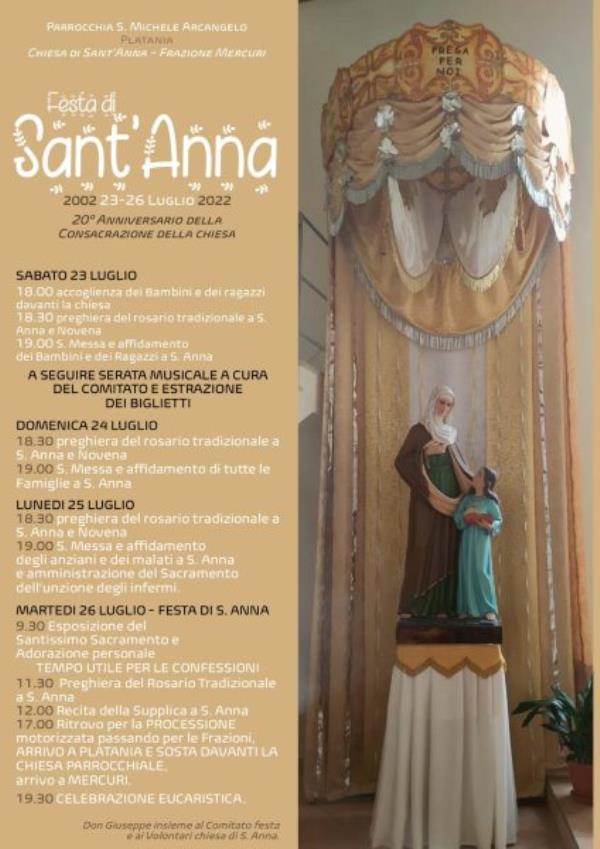 images Platania, domani la festa in onore di S. Anna in località Mercuri
