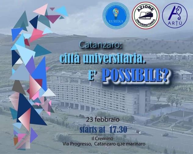 "Catanzaro città universitaria: è possibile?": giovedì 23 febbraio l'incontro-dibattito images "Catanzaro città universitaria: è possibile?": giovedì 23 febbraio l'incontro-dibattito
