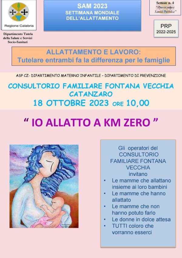 images “Io allatto a km Zero”, mercoledì 18 ottobre l'appuntamento al consultorio familiare di Catanzaro