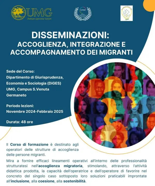images Al via all'UMG la formazione su "Disseminazioni: accoglienza, integrazione e accompagnamento dei migranti"