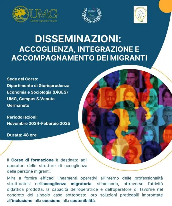 Al via all'UMG la formazione su "Disseminazioni: accoglienza, integrazione e accompagnamento dei migranti" images Al via all'UMG la formazione su "Disseminazioni: accoglienza, integrazione e accompagnamento dei migranti"
