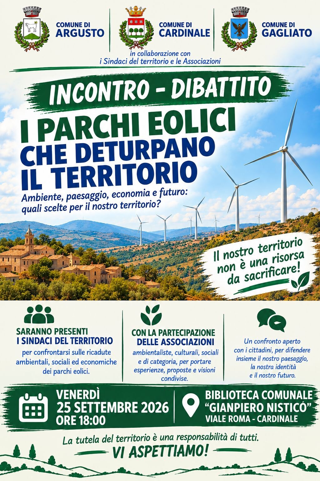 Eolico, venerdì 25 settembre assemblea pubblica a Cardinale images Eolico, venerdì 25 settembre assemblea pubblica a Cardinale