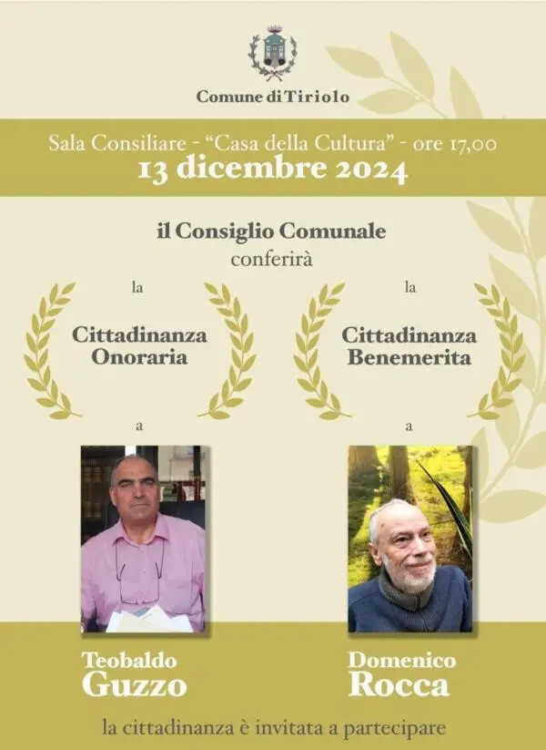 images Teobaldo Guzzo sarà cittadino onorario di Tiriolo 