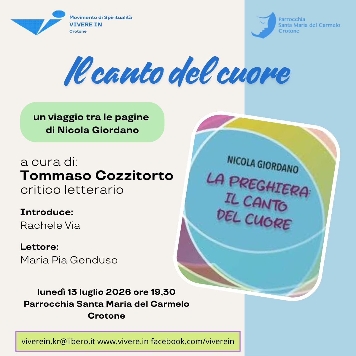 Alla Parrocchia del Carmine di Crotone "Il canto del cuore" images Alla Parrocchia del Carmine di Crotone "Il canto del cuore"