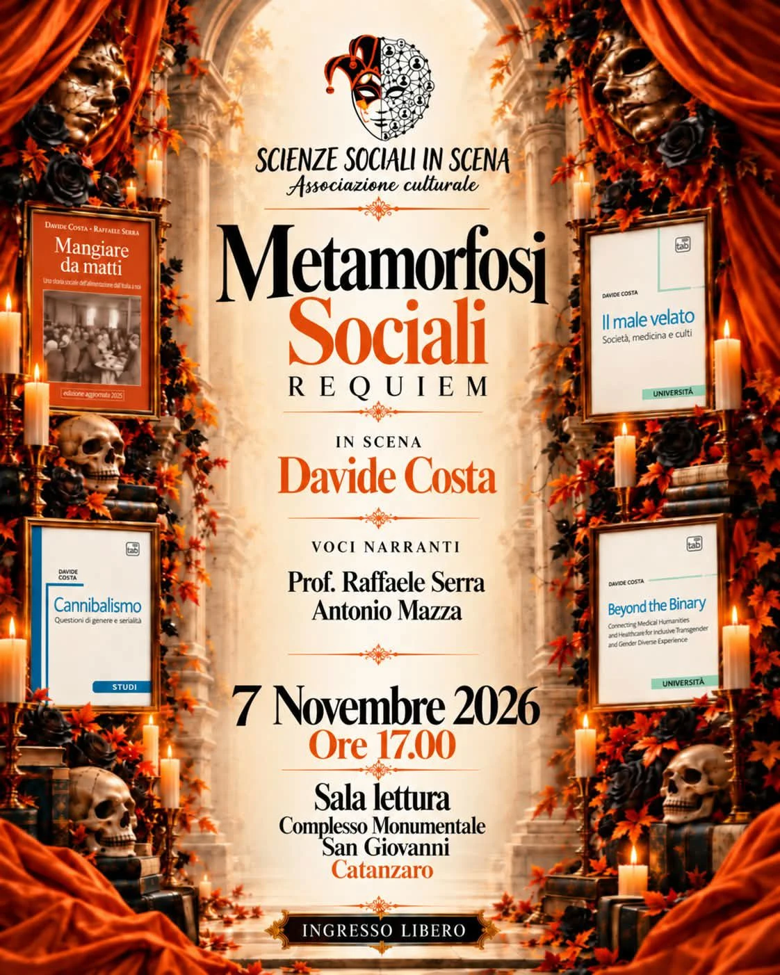 Catanzaro, al Complesso Monumentale San Giovanni in scena con "Metamorfosi Sociali-Requiem" 