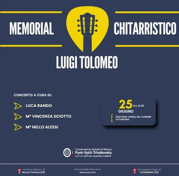 images Catanzaro, serata di musica all'Oratorio della Chiesa del Carmine con il 'Memorial Luigi Tolomeo'