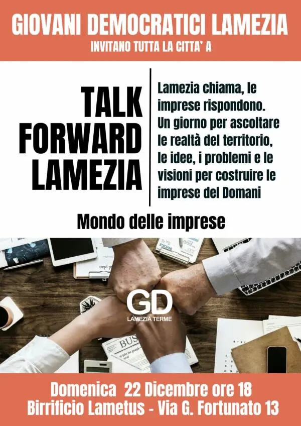 images I Giovani democratici pronti al secondo incontro della serie Talk Forward Lamezia