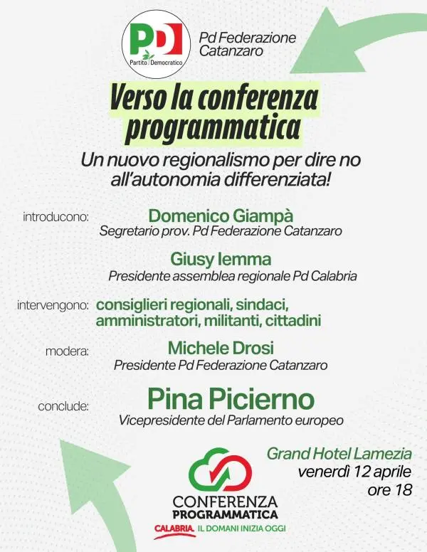 La Federazione di Catanzaro del PD verso la Conferenza Programmatica images La Federazione di Catanzaro del PD verso la Conferenza Programmatica