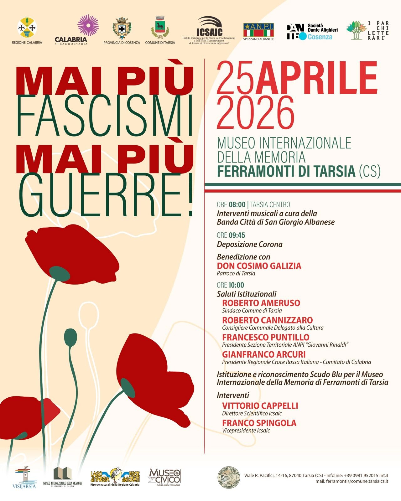 images A Ferramonti di Tarsia l'evento “Mai più fascismi, mai più guerre” per celebrare il 25 Aprile