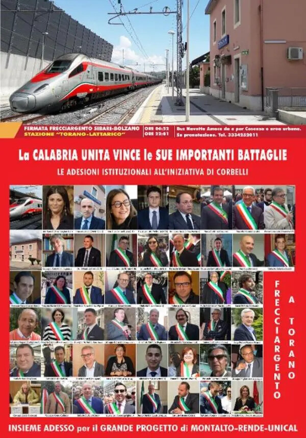 images Corbelli (Diritti Civili) sul Frecciarossa Sibari-Bolzano: “Perché non fu possibile dirottarlo a Castiglione“