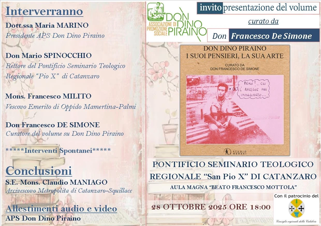 “I suoi pensieri, la sua arte”: il cuore di Don Dino Piraino raccontato in un libro