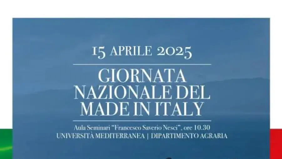 Il 15 aprile Giornata Nazionale del Made in Italy all’Università Mediterranea di Reggio images Il 15 aprile Giornata Nazionale del Made in Italy all’Università Mediterranea di Reggio