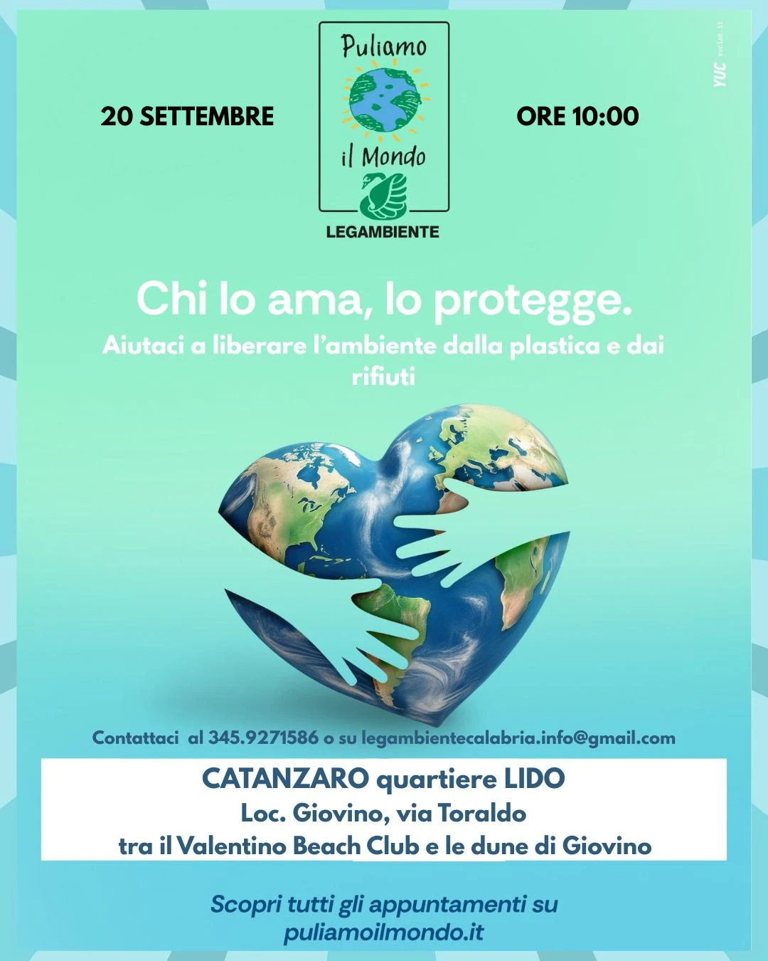 "Puliamo il Mondo", domenica 20 settembre Legambiente in azione dalle ore 10 in località Giovino a Catanzaro