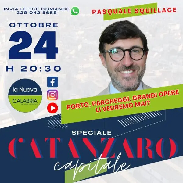 images Catanzaro Capitale, grandi opere: le vedremo mai? Risponde Pasquale Squillace (DIRETTA 20.30) 