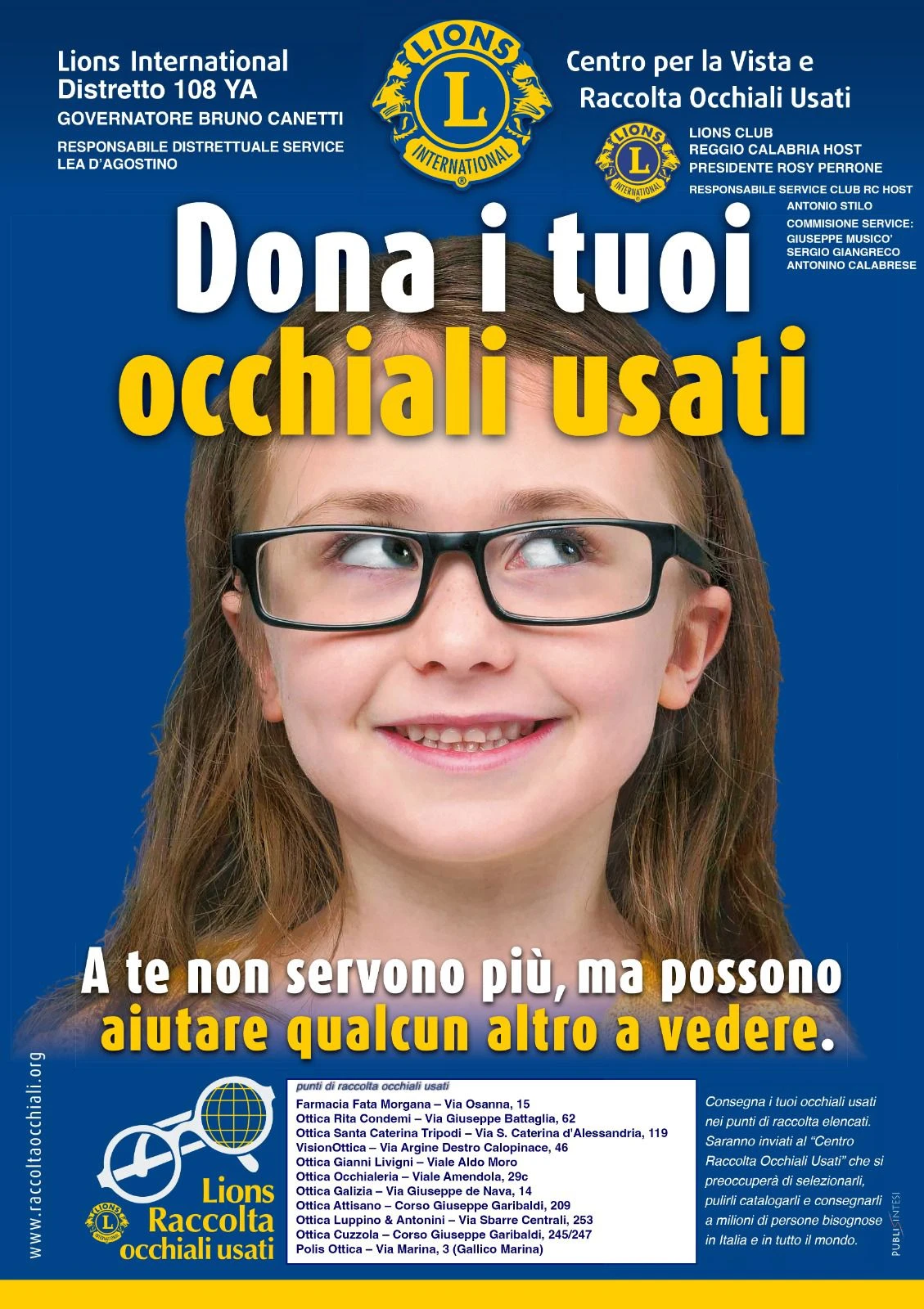 Salute visiva e inclusione sociale: a Reggio Calabria la campagna Lions per il diritto a vedere bene
