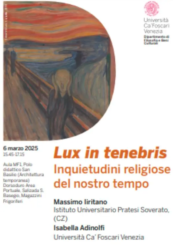 images L'Università Ca Foscari ha ospitato la presentazione del libro di Massimo Iiritano “Fragilità di un dio"