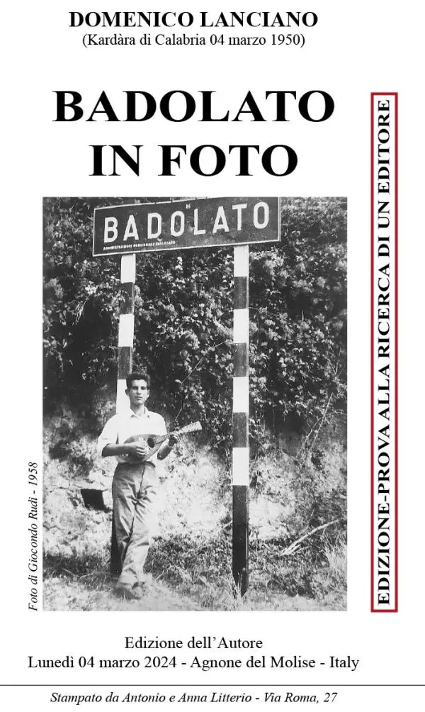 images Lettera a Tito, cerco un editore per pubblicare in cartaceo l’opuscolo Badolato in foto con 107 immagini d’epoca (1902-1977)