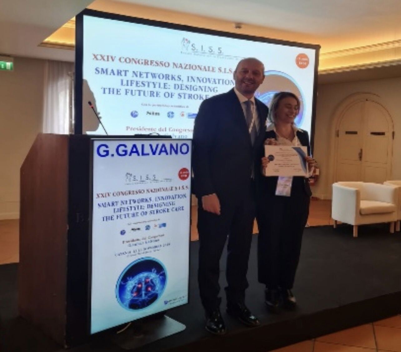 A Catania premio per il 'miglior contributo scientifico' a Eleonora Colosimo, dirigente medico della SOC di Neurologia/Stroke Unit della Dulbecco images A Catania premio per il 'miglior contributo scientifico' a Eleonora Colosimo, dirigente medico della SOC di Neurologia/Stroke Unit della Dulbecco