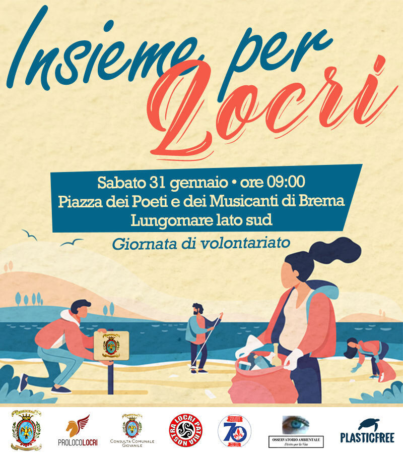 “Insieme per Locri”: sabato 31 gennaio prevista una giornata di pulizia del lungomare e della spiaggia images “Insieme per Locri”: sabato 31 gennaio prevista una giornata di pulizia del lungomare e della spiaggia