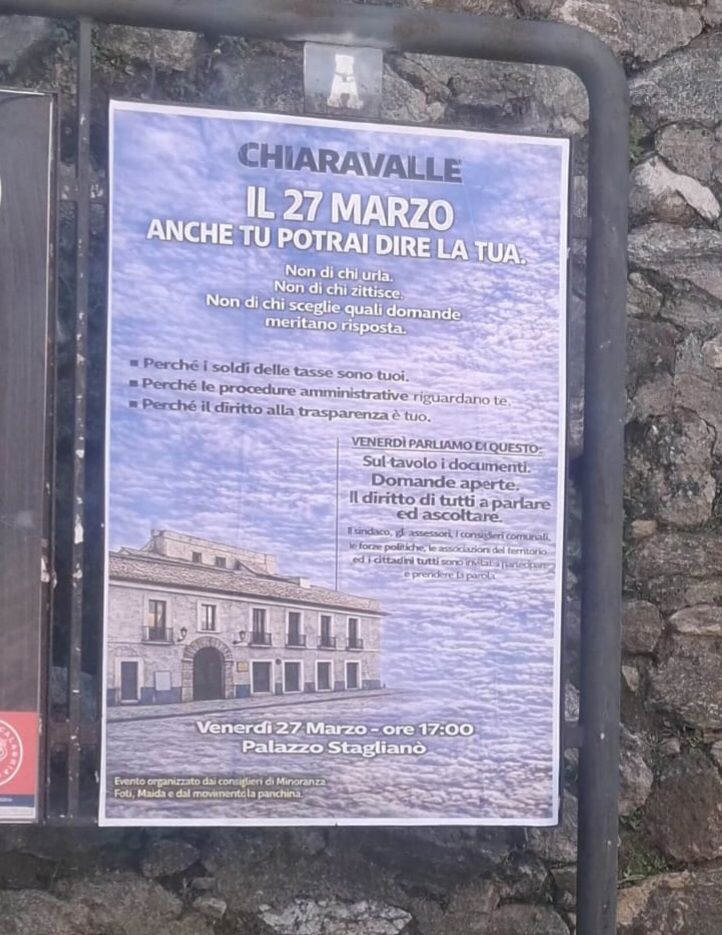 images Chiaravalle, assemblea pubblica a Palazzo Staglianò: cittadini al confronto sulla riscossione coatta