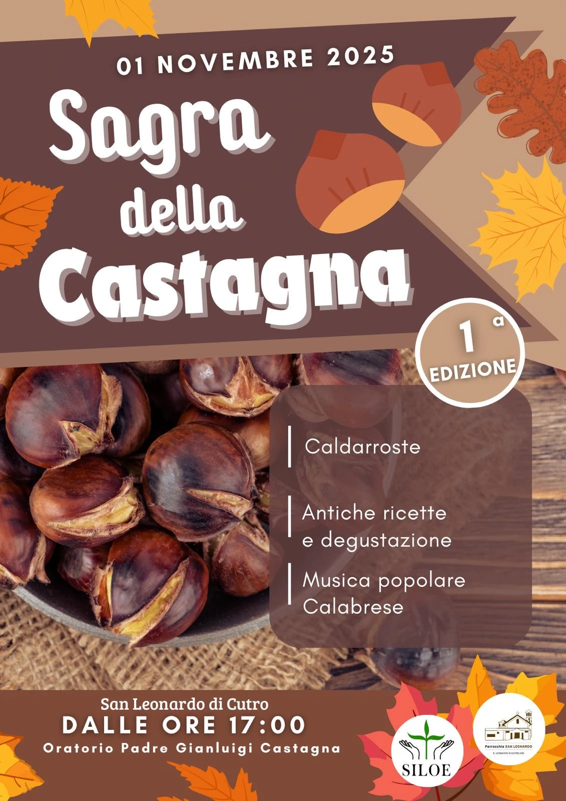 A San Leonardo di Cutro tutto pronto per la  prima edizione della "Sagra della castagna"