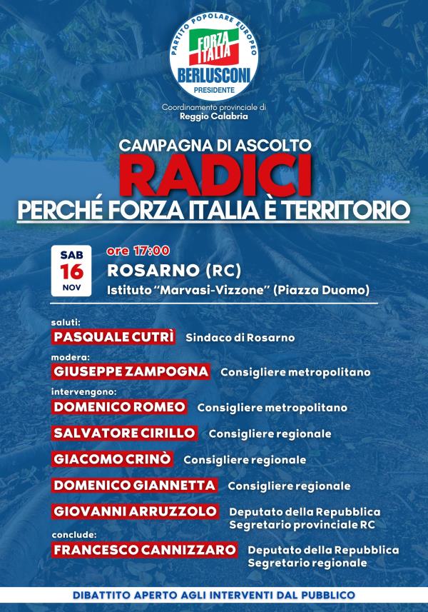 images Al via oggi la campagna di ascolto “Radici” di Forza Italia: le prime tappe