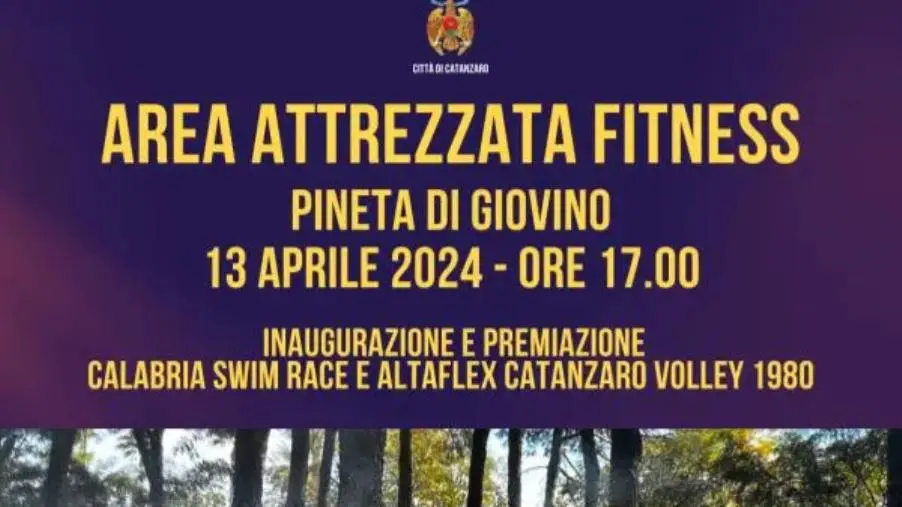 images Catanzaro, sabato l'inaugurazione dell'area fitness nella Pineta di Giovino 