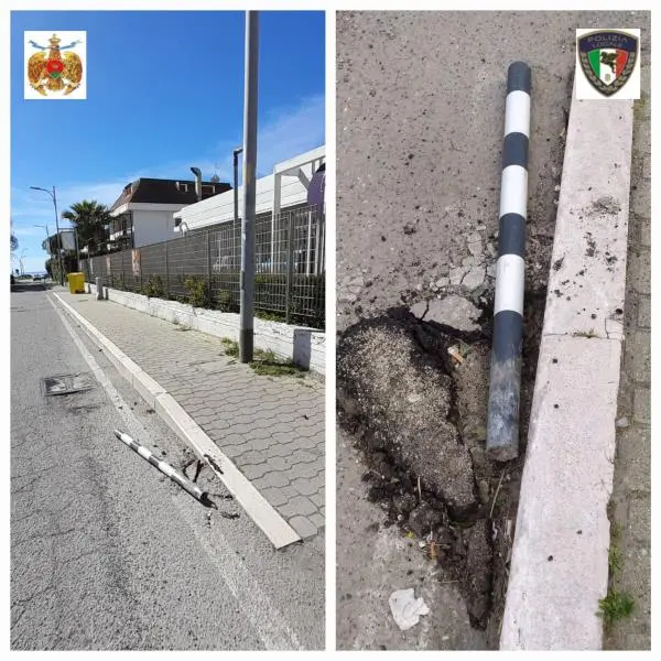 Catanzaro, 6 paletti dissuasori abbattuti in via Sant'Elena: la Polizia Locale individua il trasgressore e lo sanziona images Catanzaro, 6 paletti dissuasori abbattuti in via Sant'Elena: la Polizia Locale individua il trasgressore e lo sanziona