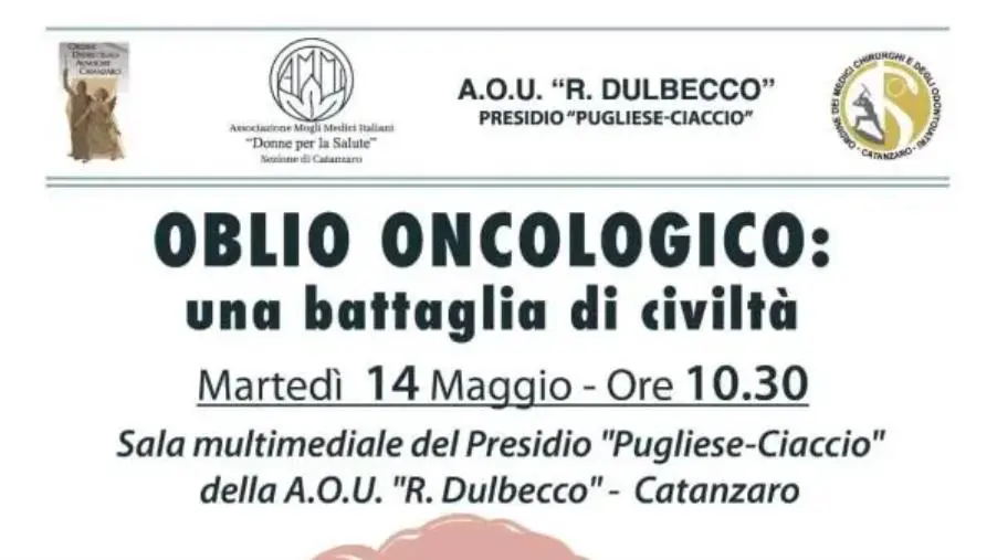 Oblio oncologico, a Catanzaro domani 14 maggio il seminario di AMMI, medici e avvocati images Oblio oncologico, a Catanzaro domani 14 maggio il seminario di AMMI, medici e avvocati