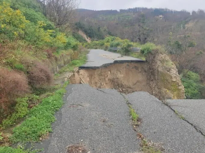 images Strada provinciale Satriano-Cardinale interrotta per frana, le istanze della Lega del Soveratese 