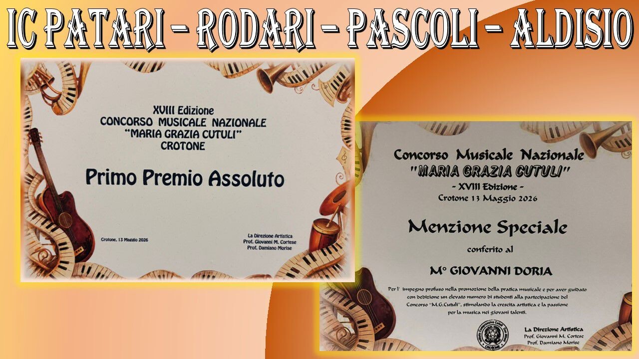 images Ic Patari Rodari Aldisio: vittorie, riconoscimenti e soddisfazioni alla XVII edizione del concorso musicale nazionale “Cutuli” di Crotone