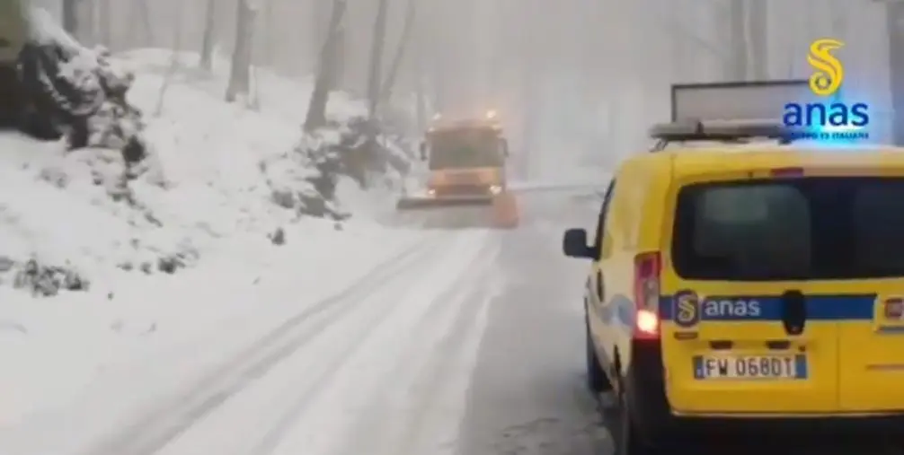 images Emergenza neve, mezzi Anas a lavoro tra Mongiana e Nardodipace per liberare le strade