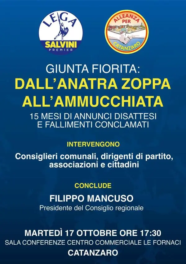 images “Dall’anatra zoppa all’ammucchiata”, Lega e Alleanza per Catanzaro vanno all'attacco